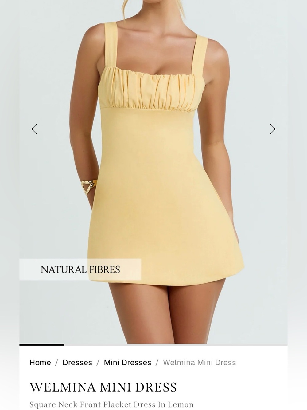 Showpo Mini Dress in Yellow Size 6 Like New